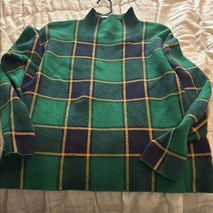 Rachel Zoe Green and Navy Plaid‎ Men's Sweater